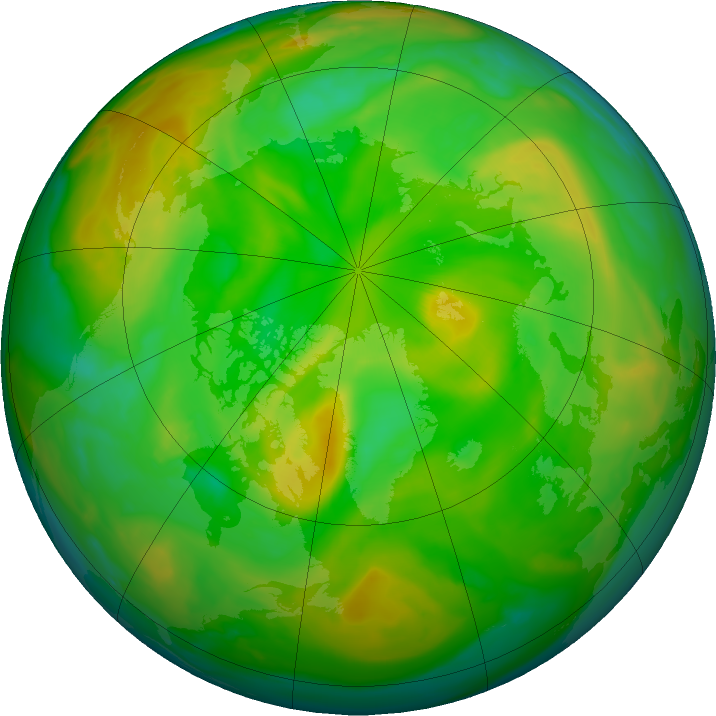 Arctic ozone map for 12 June 2023